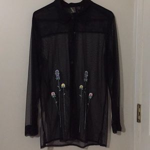 NASH sexy sheer button down